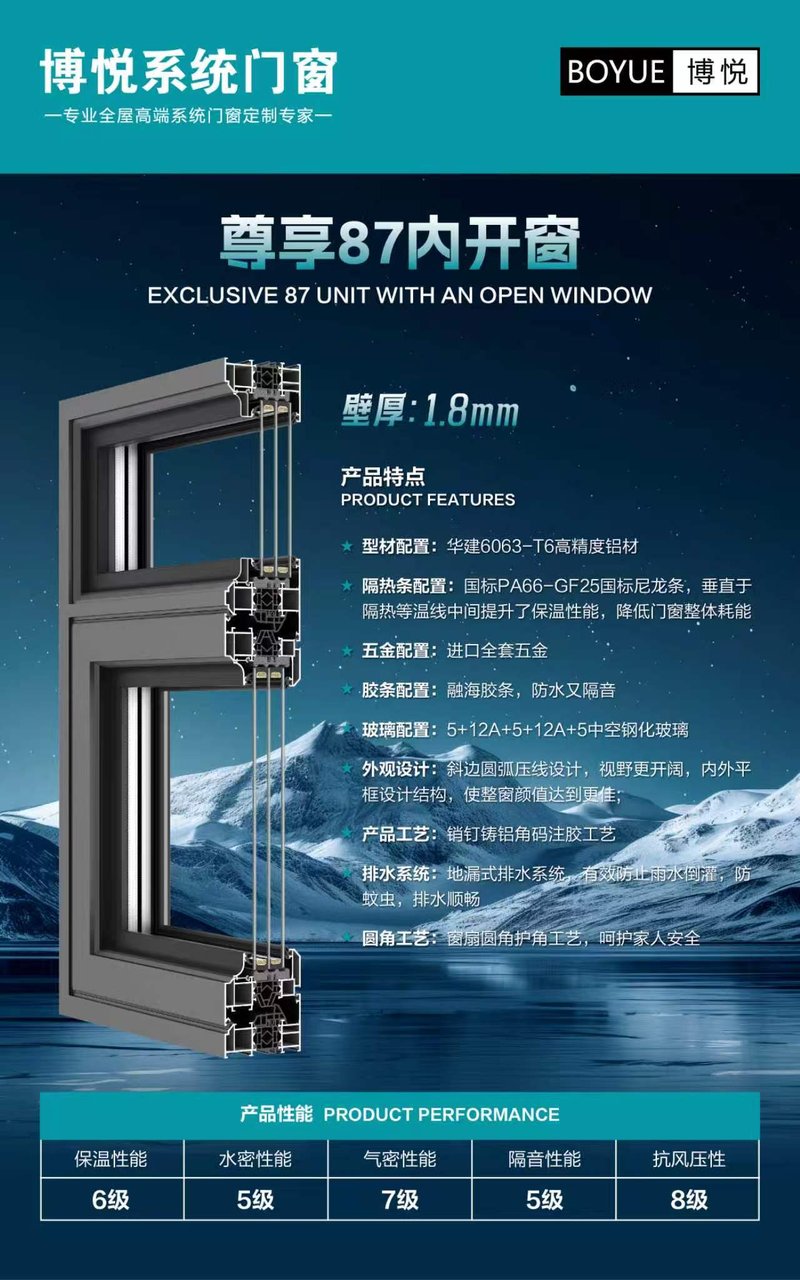 博悦暖镜尊享87内开系统窗
